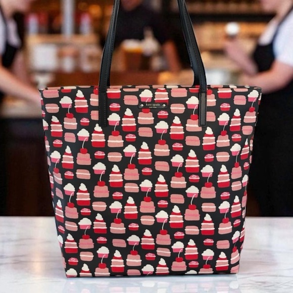 kate spade Handbags - KATE SPADE TAKE THE CAKE BON SHOPPER Large Tote Cupcake Macaron Bag Purse